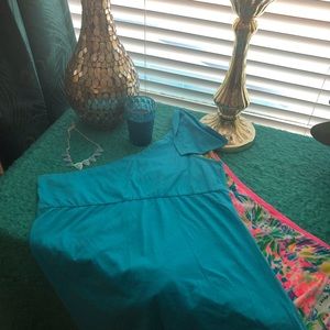 Lilly Pulitzer One Shoulder Tank Top